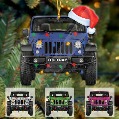 Personalized Car Lovers Christmas Acrylic Ornament, Xmas Tree Decor - Best Gift For Car Lovers, Christmas