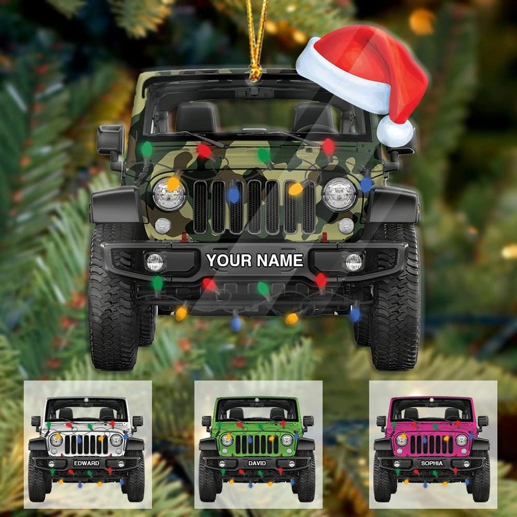 Personalized Car Lovers Christmas Acrylic Ornament, Xmas Tree Decor - Best Gift For Car Lovers, Christmas