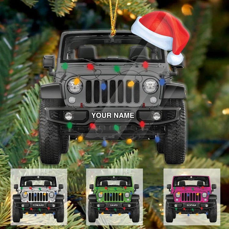 Personalized Car Lovers Christmas Acrylic Ornament, Xmas Tree Decor - Best Gift For Car Lovers, Christmas