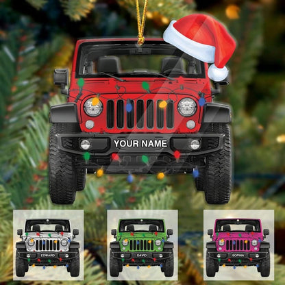 Personalized Car Lovers Christmas Acrylic Ornament, Xmas Tree Decor - Best Gift For Car Lovers, Christmas