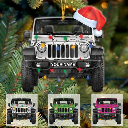 Personalized Car Lovers Christmas Acrylic Ornament, Xmas Tree Decor - Best Gift For Car Lovers, Christmas