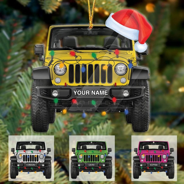Personalized Car Lovers Christmas Acrylic Ornament, Xmas Tree Decor - Best Gift For Car Lovers, Christmas