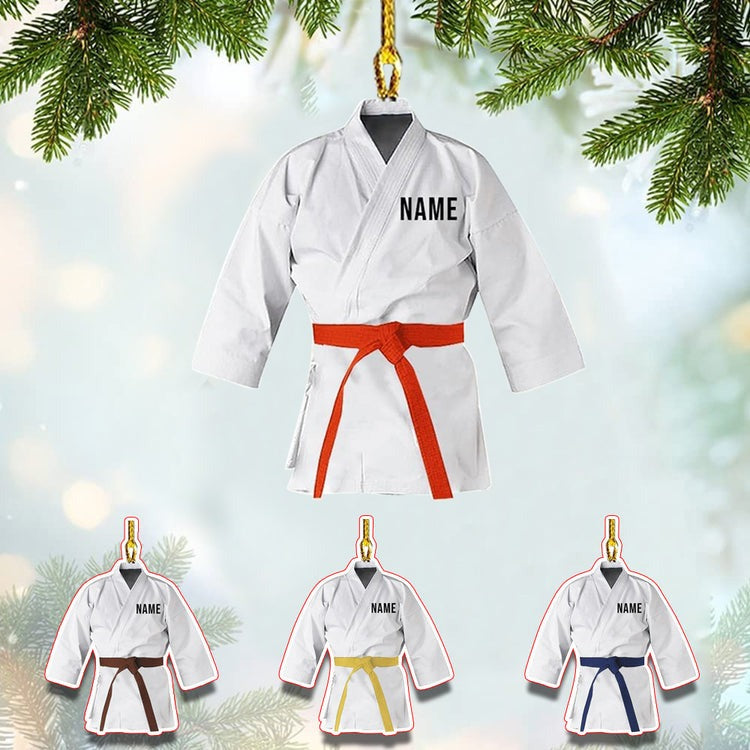 Personalized Karate Ornament Custom Shaped Acrylic Ornament for Karate Players, Gifts for Karate Lovers