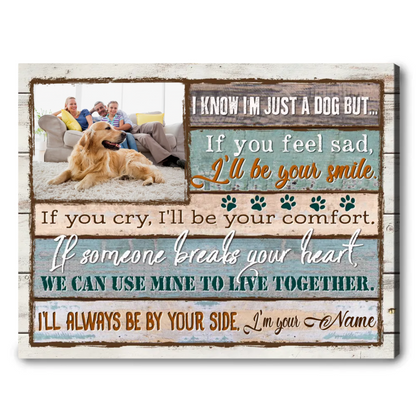 Custom Name & Photo Dog Premium Wrapped Landscape Canvas, Im Your Dog Personalized Dog Canvas - Perfect Gift For Dog Lovers, Family, Friend