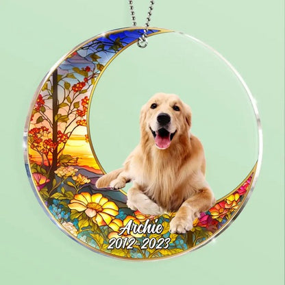 Customized Dog Photo Acrylic Ornament, Custom Pet Photo Acrylic Ornament - Memorial Gift For Dog Lovers, Pet Lovers, Dog Owners