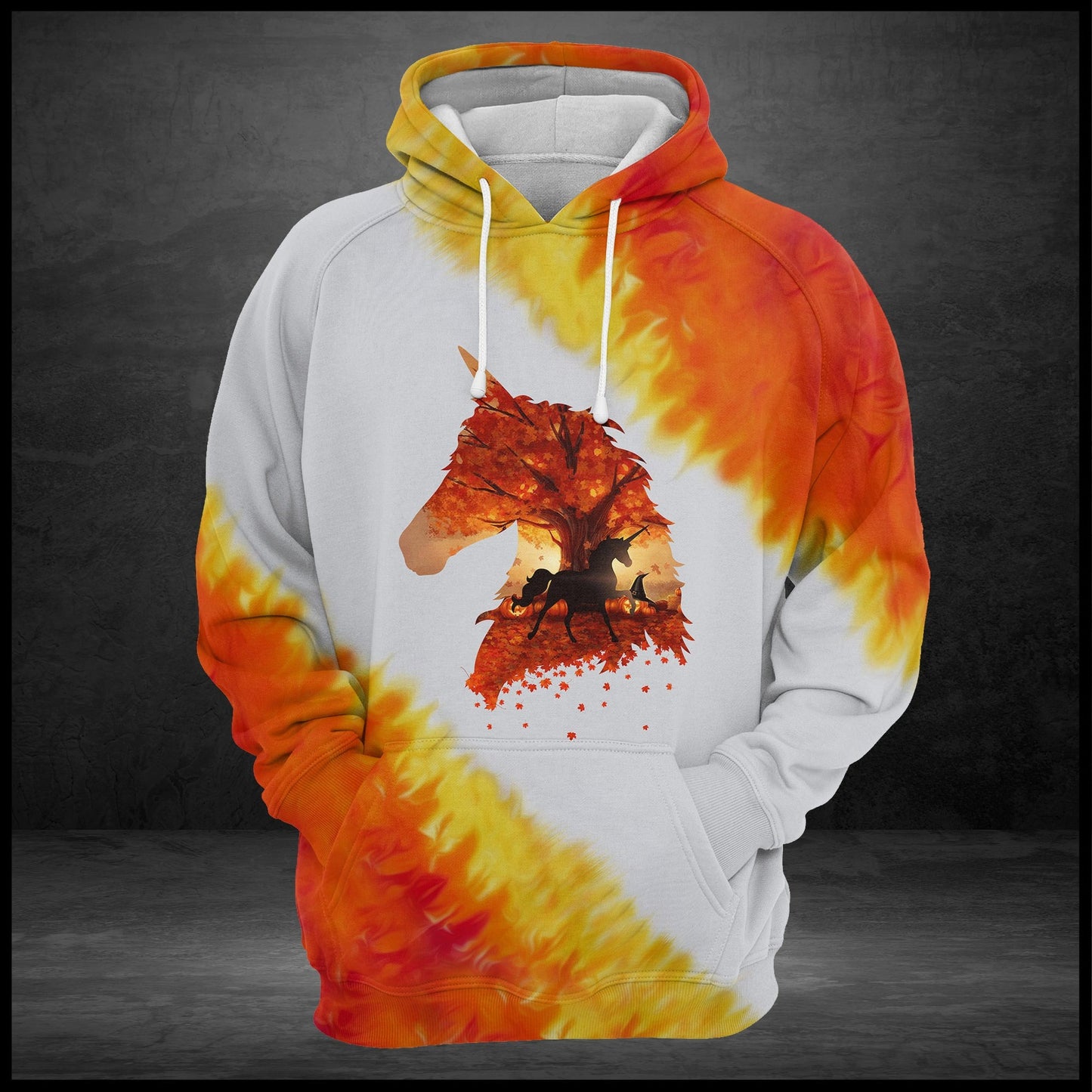 Unicorn Autumn Leaf Pullover Premium Hoodie, Perfect Outfit For Men And Women On Christmas New Year Autumn Winter