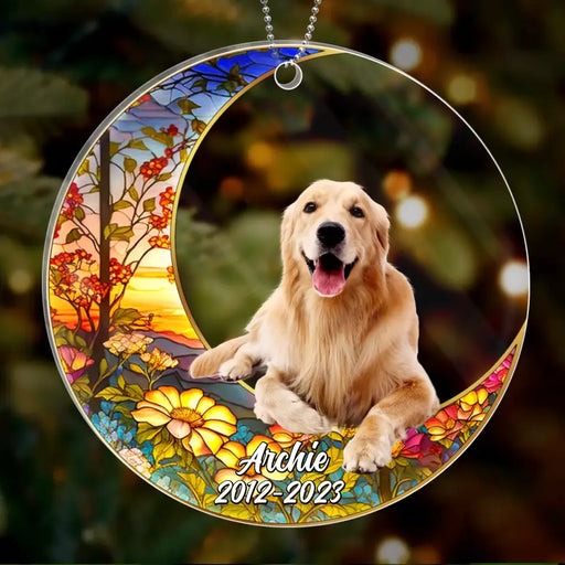 Customized Dog Photo Acrylic Ornament, Custom Pet Photo Acrylic Ornament - Memorial Gift For Dog Lovers, Pet Lovers, Dog Owners