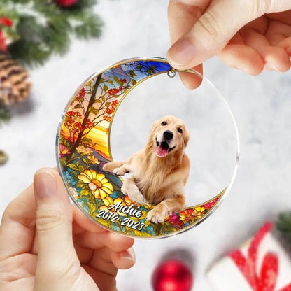 Customized Dog Photo Acrylic Ornament, Custom Pet Photo Acrylic Ornament - Memorial Gift For Dog Lovers, Pet Lovers, Dog Owners