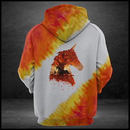 Unicorn Autumn Leaf Pullover Premium Hoodie, Perfect Outfit For Men And Women On Christmas New Year Autumn Winter