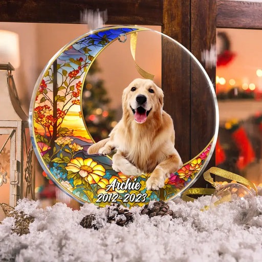 Customized Dog Photo Acrylic Ornament, Custom Pet Photo Acrylic Ornament - Memorial Gift For Dog Lovers, Pet Lovers, Dog Owners