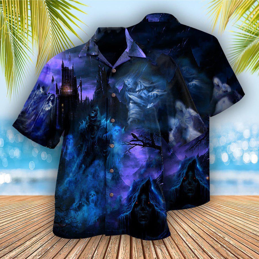Halloween Hawaiian Shirt, Halloween It's Skoopy Season, Starry Night Aloha Shirt For Men & Women - Halloween Gift For Members Family, Friends