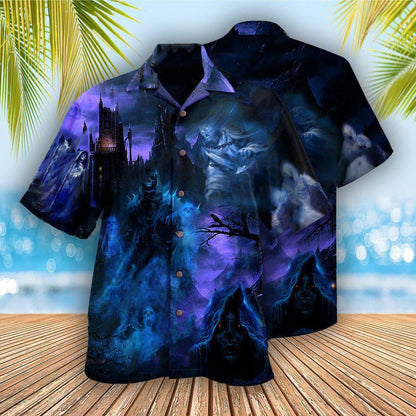 Halloween Hawaiian Shirt, Halloween It's Skoopy Season, Starry Night Aloha Shirt For Men & Women - Halloween Gift For Members Family, Friends
