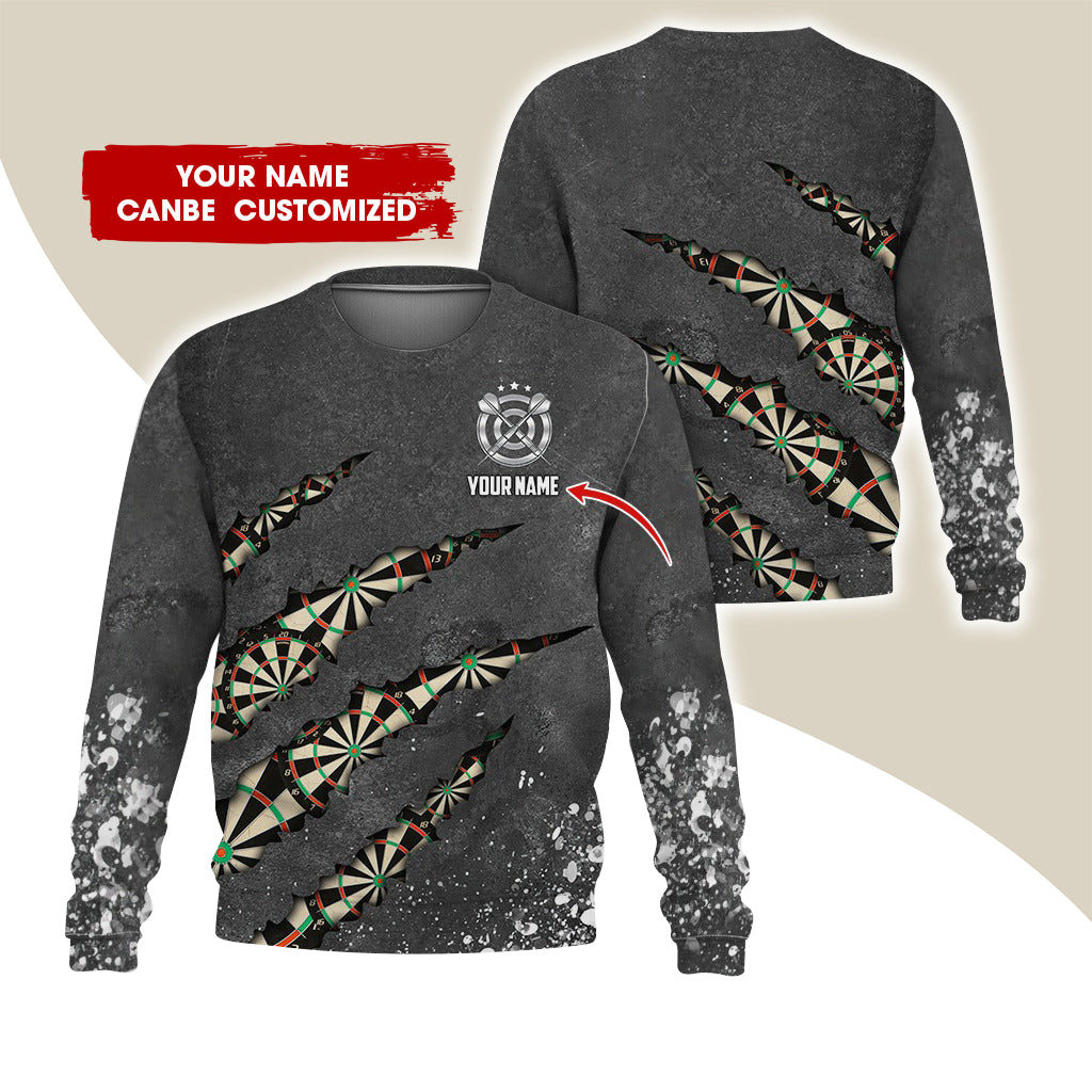 Customized Name Darts Sweatshirt, Personalized Name Darts Team Uniforms Sweatshirt For Men & Women - Gift For Darts Lovers, Darts Players