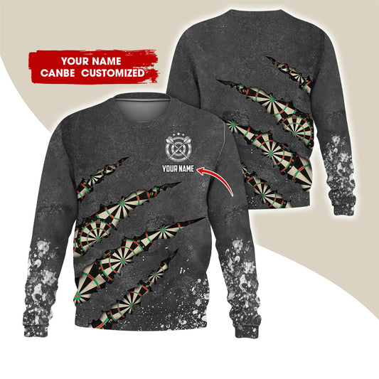 Customized Name Darts Sweatshirt, Personalized Name Darts Team Uniforms Sweatshirt For Men & Women - Gift For Darts Lovers, Darts Players