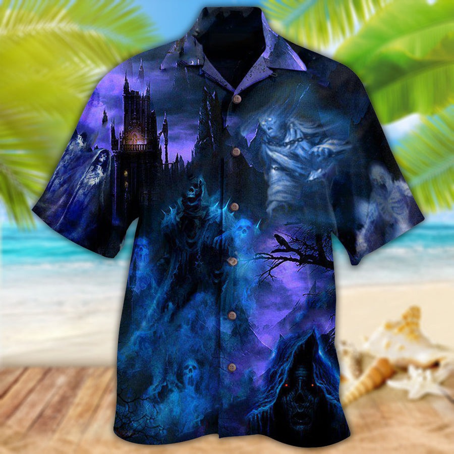 Halloween Hawaiian Shirt, Halloween It's Skoopy Season, Starry Night Aloha Shirt For Men & Women - Halloween Gift For Members Family, Friends