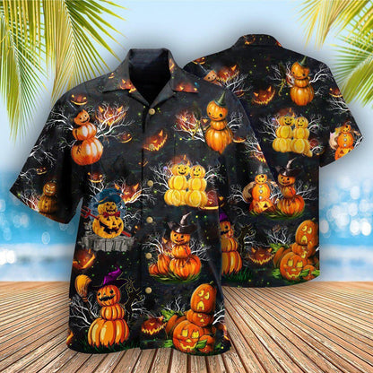 Halloween Hawaiian Shirt, Halloween Lets Get Lit Cool, Pumpkin Scary Aloha Shirt For Men & Women - Halloween Gift For Members Family, Friends