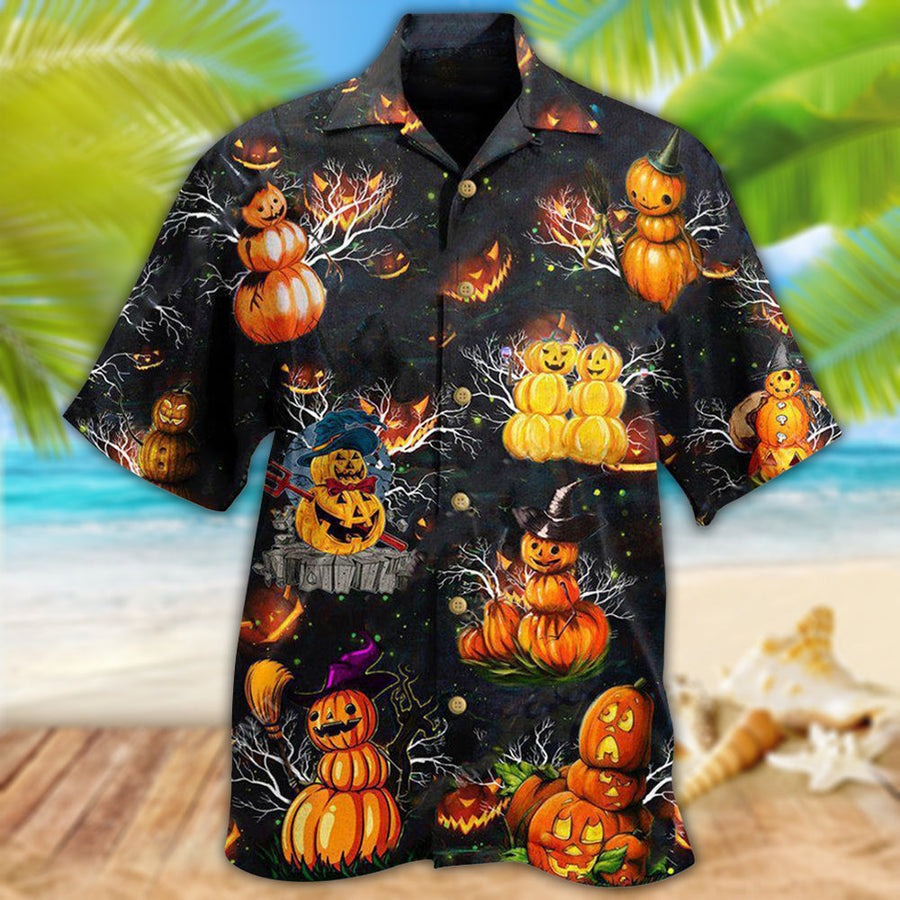 Halloween Hawaiian Shirt, Halloween Lets Get Lit Cool, Pumpkin Scary Aloha Shirt For Men & Women - Halloween Gift For Members Family, Friends