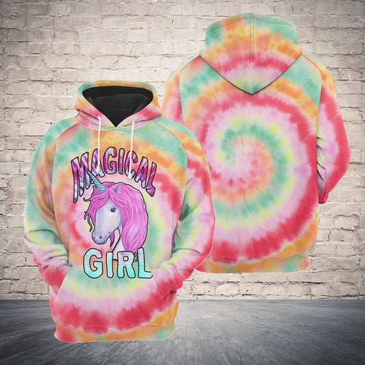 Unicorn Magical Girl Pullover Premium Hoodie, Perfect Outfit For Men And Women On Christmas New Year Autumn Winter