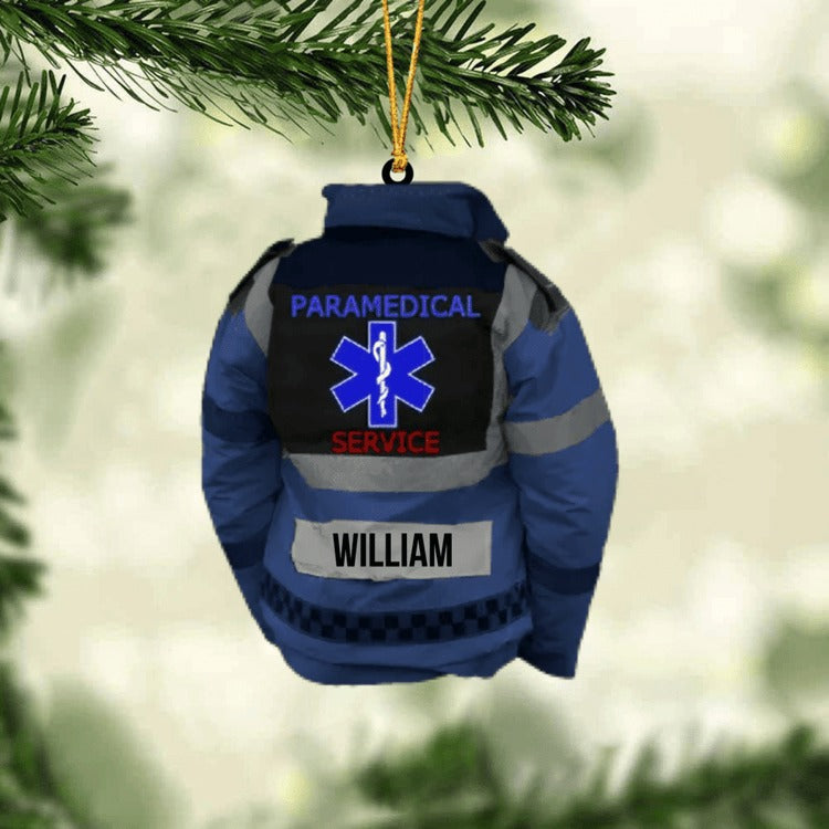 Personalized Paramedic Uniform Christmas Ornament For Paramedic Acrylic Ornament