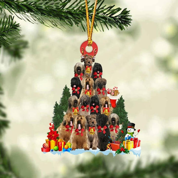 Briard Dogs Christmas Tree Acrylic Ornament, Dog Gifts For Decor Home, Christmas Gift For Dog Lovers, Dog Owners