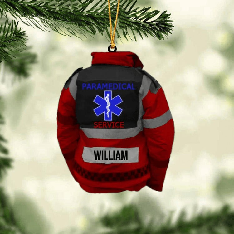 Personalized Paramedic Uniform Christmas Ornament For Paramedic Acrylic Ornament