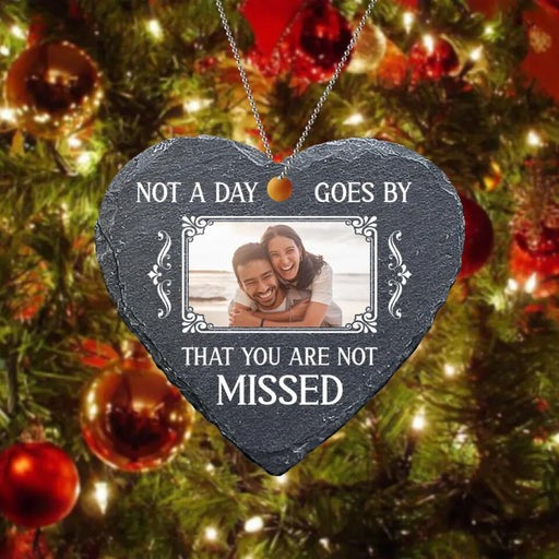 Customized Couple Photo Circle Acrylic Ornament, Custom Parents Photo Acrylic Ornament - Christmas Gift For Couple, Lovers, Parents