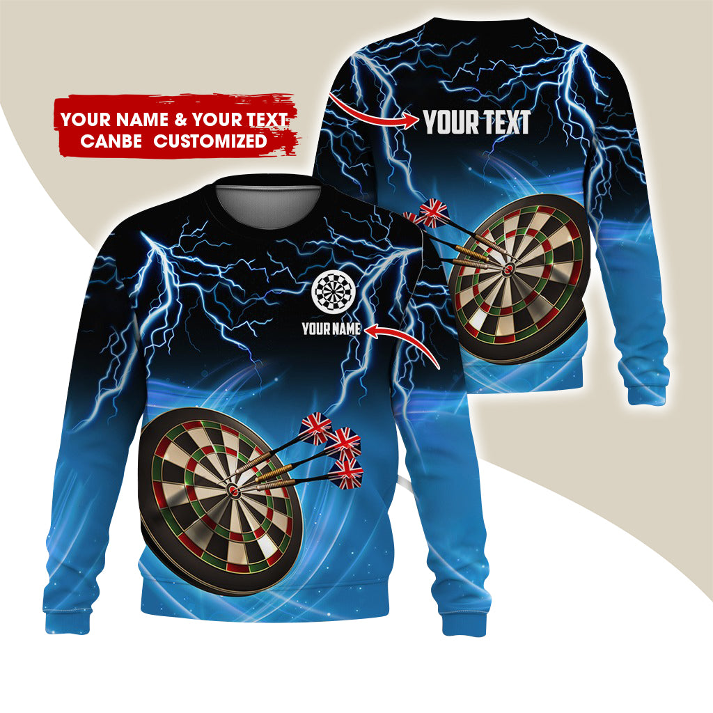 Customized Name & Text Darts Sweatshirt, Personalized Name Kingdom Of England Sweatshirt For Men & Women - Gift For Darts Lovers, Darts Players