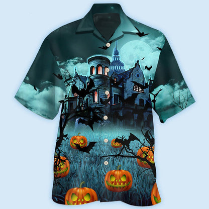 Halloween Hawaiian Shirt, Halloween Night Dark Pumpkin Aloha Shirt For Men & Women - Halloween Gift For Members Family, Friends