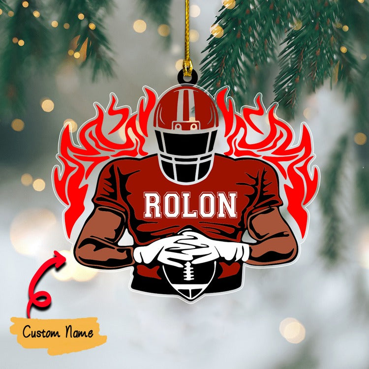 Personalized Football Player Acrylic Ornament - Great Gift Idea For Football Players, Football Lovers