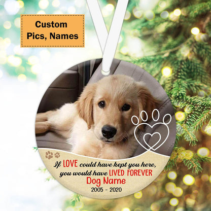 Custom Photo Dog Ceramic Ornament, Custom Pet Photo Ornament, You Would Have Lived Forever - Christmas Ornament Gift For Dog Lovers, Pet Lovers