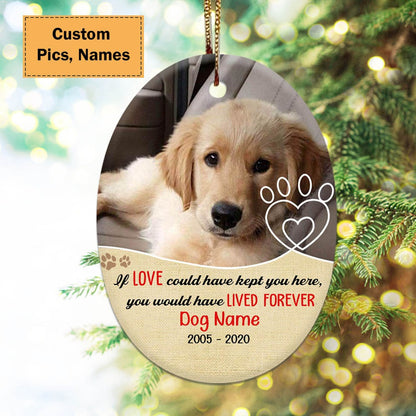 Custom Photo Dog Ceramic Ornament, Custom Pet Photo Ornament, You Would Have Lived Forever - Christmas Ornament Gift For Dog Lovers, Pet Lovers