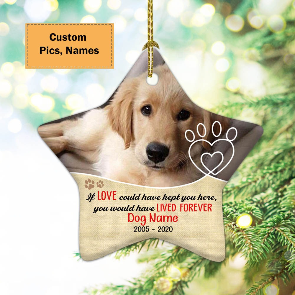 Custom Photo Dog Ceramic Ornament, Custom Pet Photo Ornament, You Would Have Lived Forever - Christmas Ornament Gift For Dog Lovers, Pet Lovers