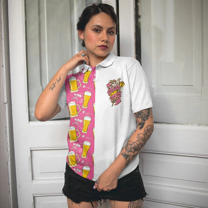 Darts And Beer Women Polo Shirt, I'm A Darts And Beer Kinda Girl, Funny Pink Women Polo Shirts, Cool Darts Gift For Beer Lovers, Ladies, Darts Lovers