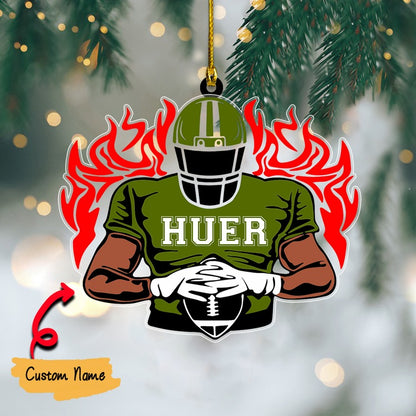 Personalized Football Player Acrylic Ornament - Great Gift Idea For Football Players, Football Lovers