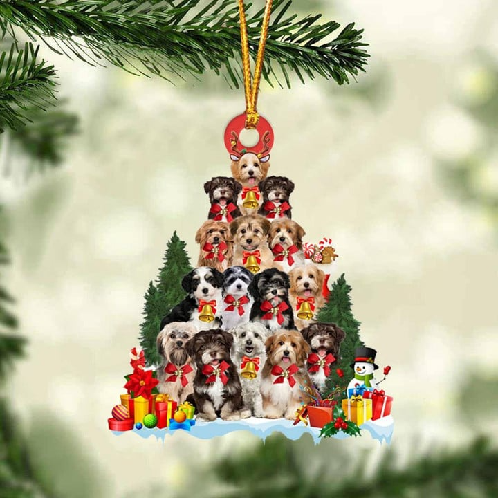 Havanese Dogs Christmas Tree Acrylic Ornament, Dog Gifts For Decor Home, Christmas Gift For Dog Lovers, Dog Owners