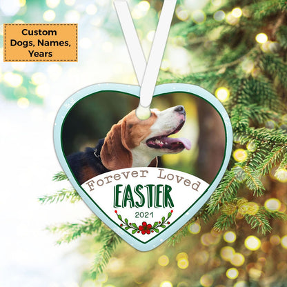 Custom Dog Photo Ceramic Ornament, Custom Pet Photo Ornament, Forever Loved Pet Custom Ornament - Christmas Ornament Gift For Dog Lovers, Pet Lovers