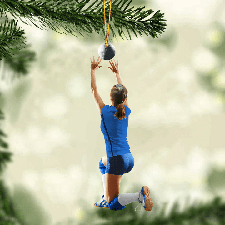 Customized Female Volleyball Setter Player Acrylic Christmas Ornament - Gift For Volleyball Team, Volleyball Lovers
