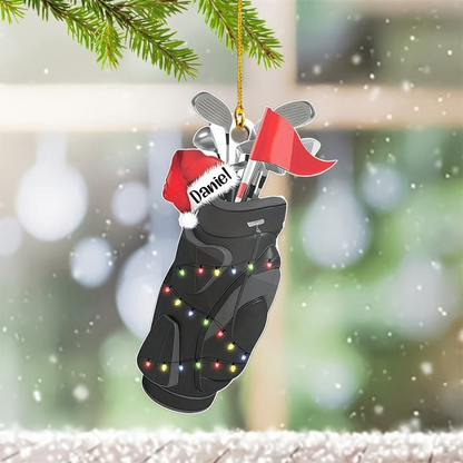 Personalized Golf, Golf Bag Christmas Ornament, Custom Name Golf  Acrylic Ornament For Christmas Decor, Golf Lovers
