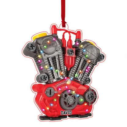 Customized Racing Repair Tools Acrylic Christmas Ornament, Custom Name Acrylic Ornament - Gift For Racer