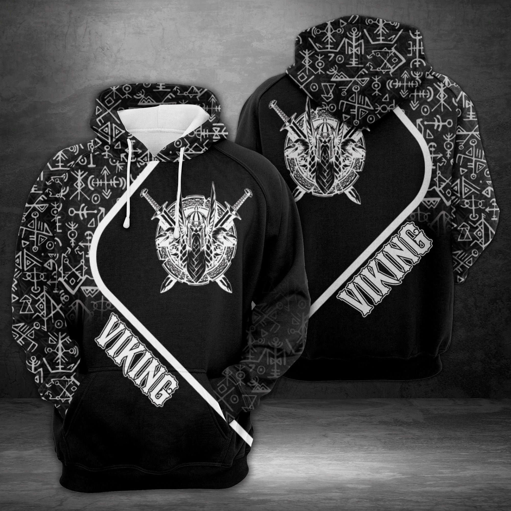 Viking Skull Pullover Premium Hoodie, Perfect Outfit For Men And Women On Christmas New Year Autumn Winter