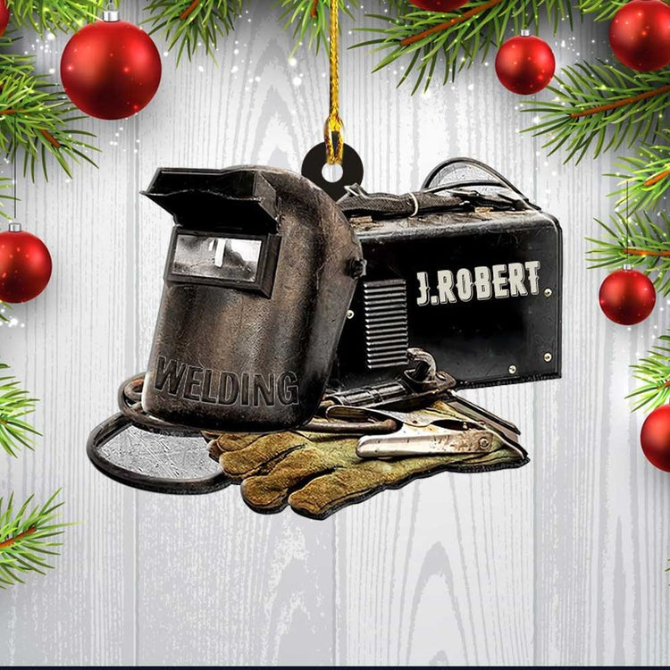 Customized Nam Welder Tool Christmas Arcylic Ornament,  Personalized Acrylic Ornament Welding Supplies For Him