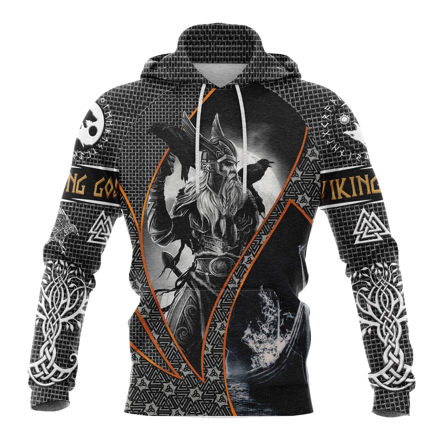 Viking Odin Pattern Pullover Premium Hoodie, Perfect Outfit For Men And Women On Christmas New Year Autumn Winter