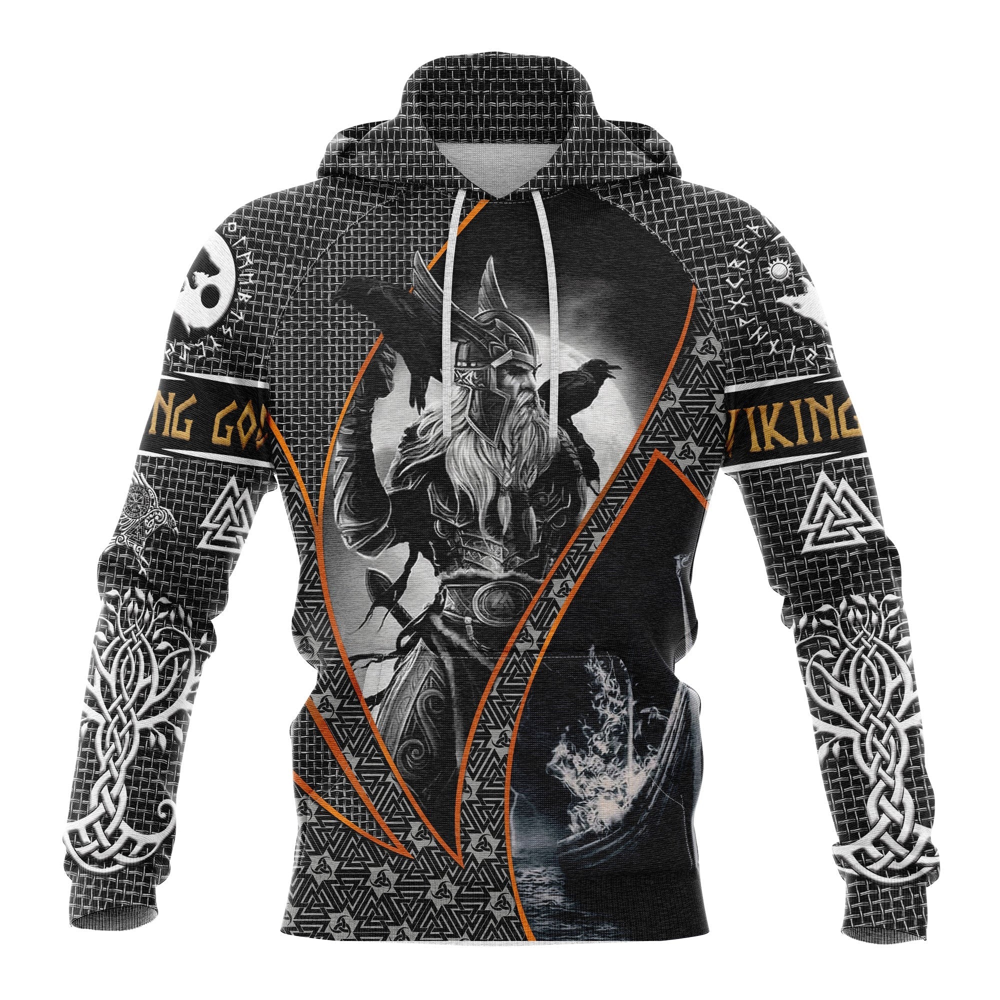 Viking Odin Pattern Pullover Premium Hoodie, Perfect Outfit For Men And Women On Christmas New Year Autumn Winter