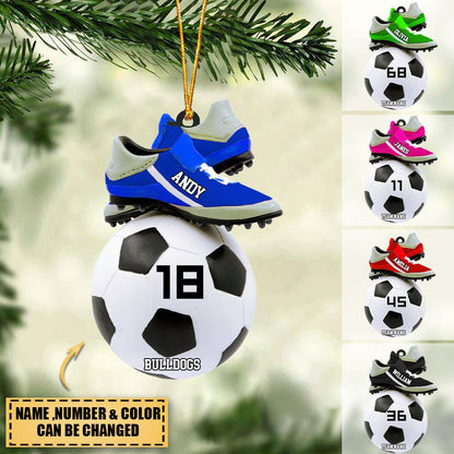 Personalized Soccer Christmas Ornament - Great Gift Idea For Soccer Players, Soccer Lovers, Custom Shape Acrylic Ornament Soccer Decor