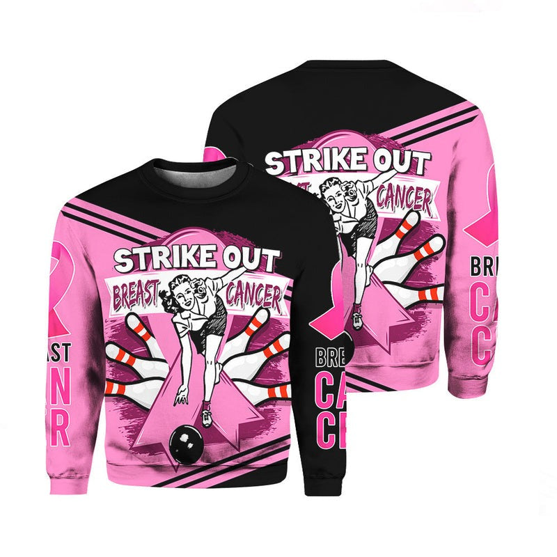 Breast Cancer Bowling Premium Sweatshirt, Perfect Outfit For Men And Women On Breast Cancer Christmas New Year Autumn Winter