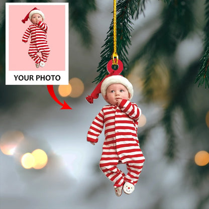 Custom Photo Ornament for Baby - Baby Cute Custom Photo Ornament Christmas