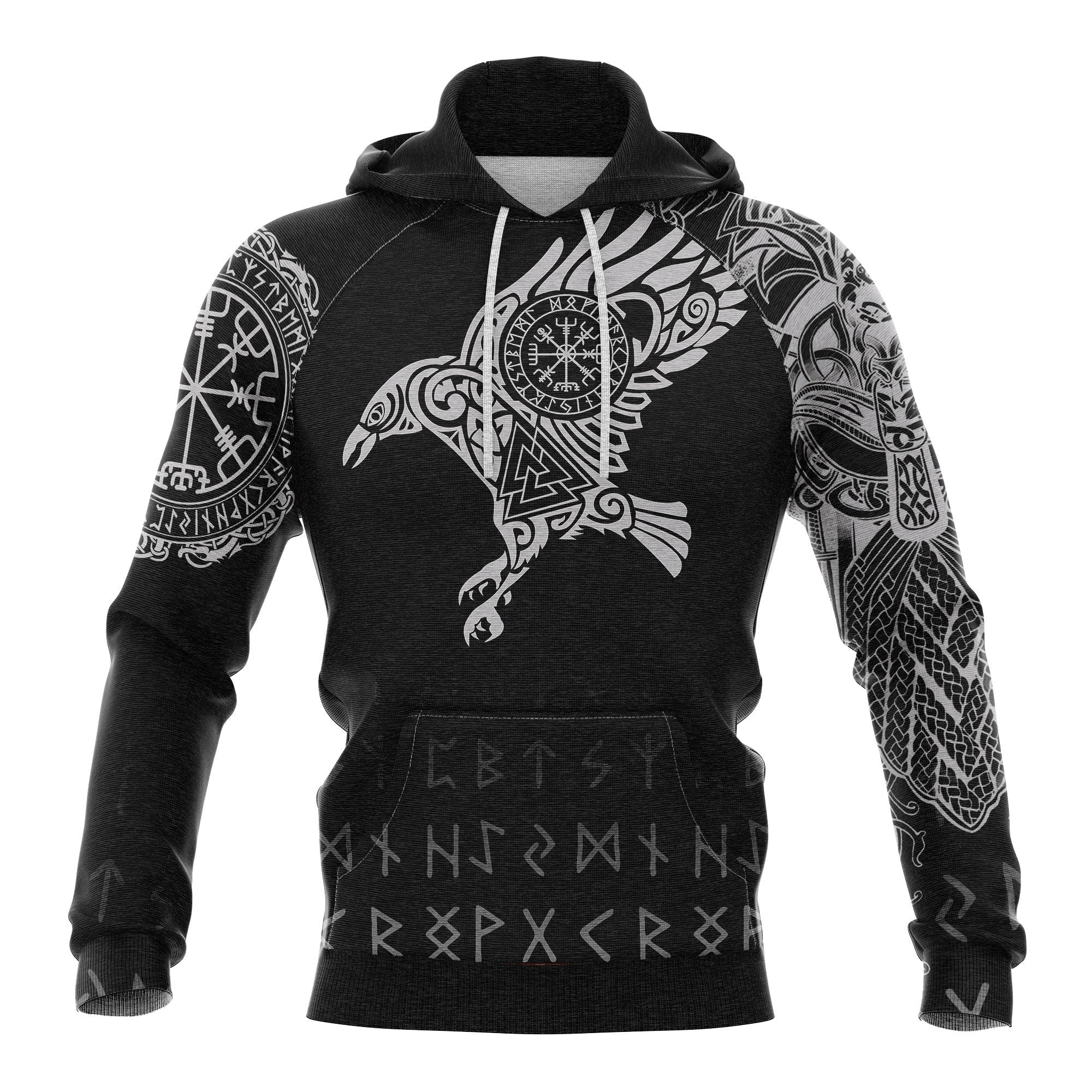 Viking The Raven Of Odin Pullover Premium Hoodie, Perfect Outfit For Men And Women On Christmas New Year Autumn Winter