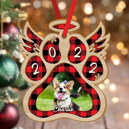 Personalized Dog Photo Wooden Ornament, Customized Pet Photo Wood Ornament - Christmas Gift For Dog Lovers, Pet Lovers, Dog Owners