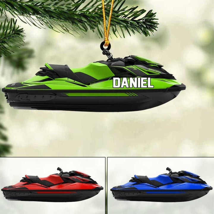 Personalized Water Craft Motorcycle Acrylic Christmas Ornament For Water Craft Lovers, Christmas Decor Hanging Tree