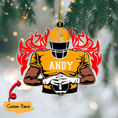 Personalized Football Player Acrylic Ornament - Great Gift Idea For Football Players, Football Lovers